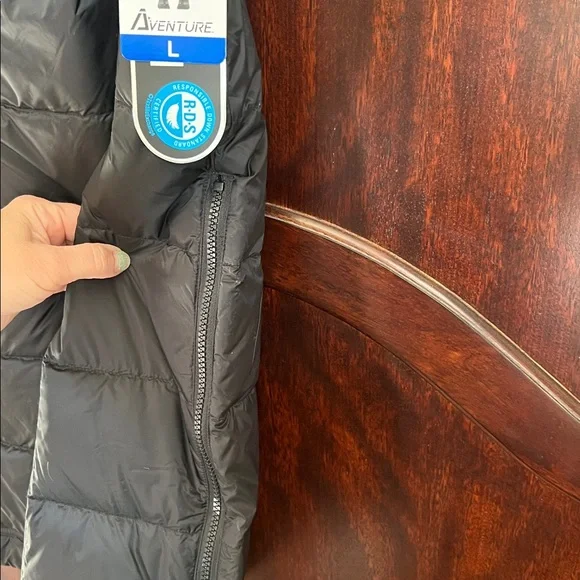 NEW Aventure Women’s Black Ultra Light Down Knee-Length Skirt Size Large - Picture 5 of 8